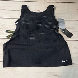 Nike Swim Black And White Swim Top Size Small